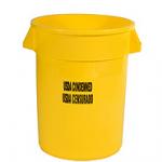 View: 2632-46 BRUTE Container without Lid with "USDA Condemned" Black Imprint, English and Spanish /  6 Pack